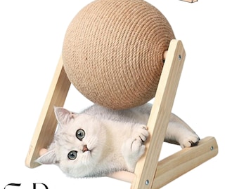 Sisal Rope Cat Scratching Ball, Interactive Play Toy for Kittens and Cats