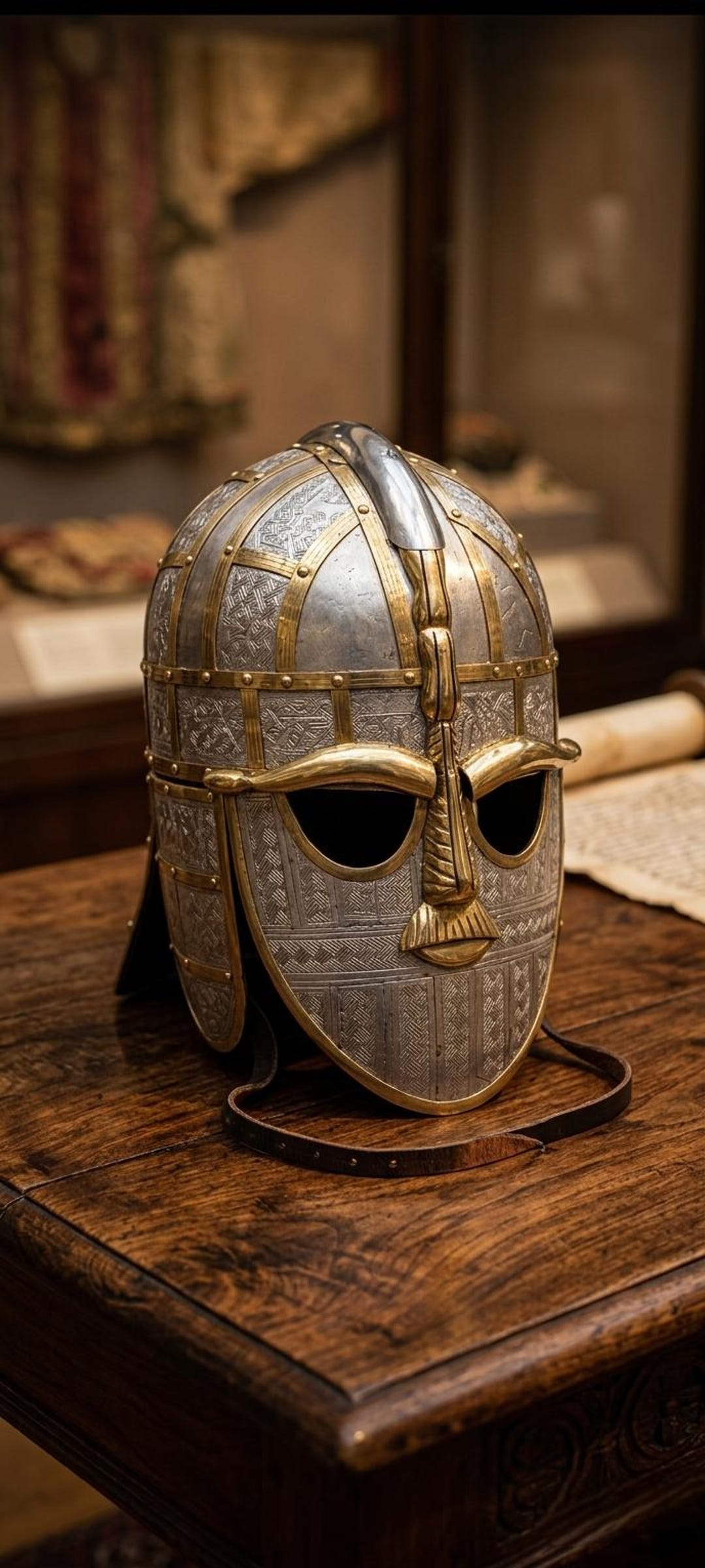 Sutton Display Stand Sutton Hoo Style Anglo Saxon Helmet With Display Stand – Handcrafted ...