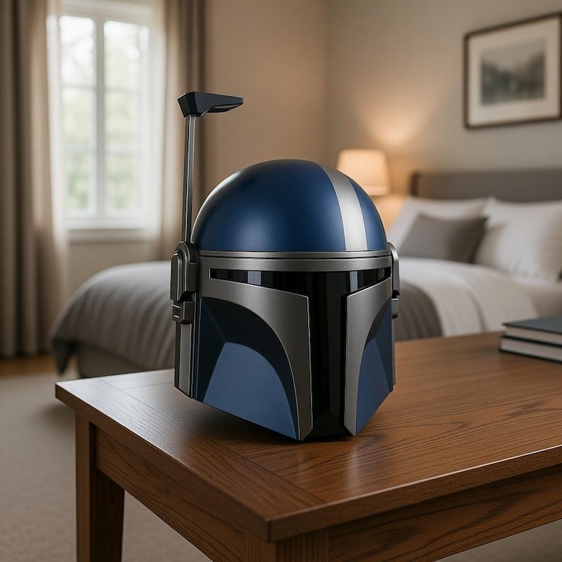 Mandalorian Style Helmet | Sci-Fi Cosplay Armor | Bounty Hunter Inspired Helmet | Space Warrior Prop | Mando Look image 3
