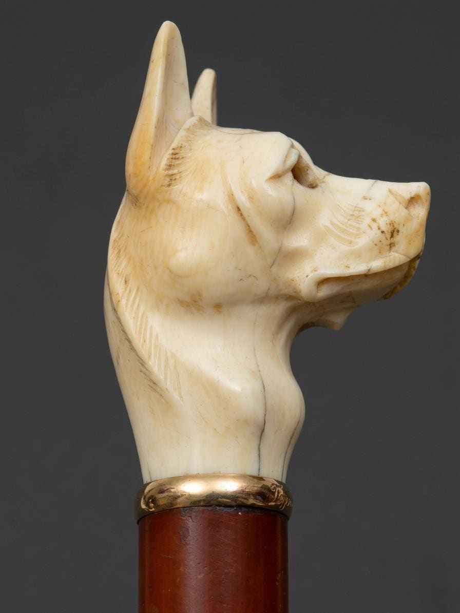 Antique Carved Wooden Dog - Etsy