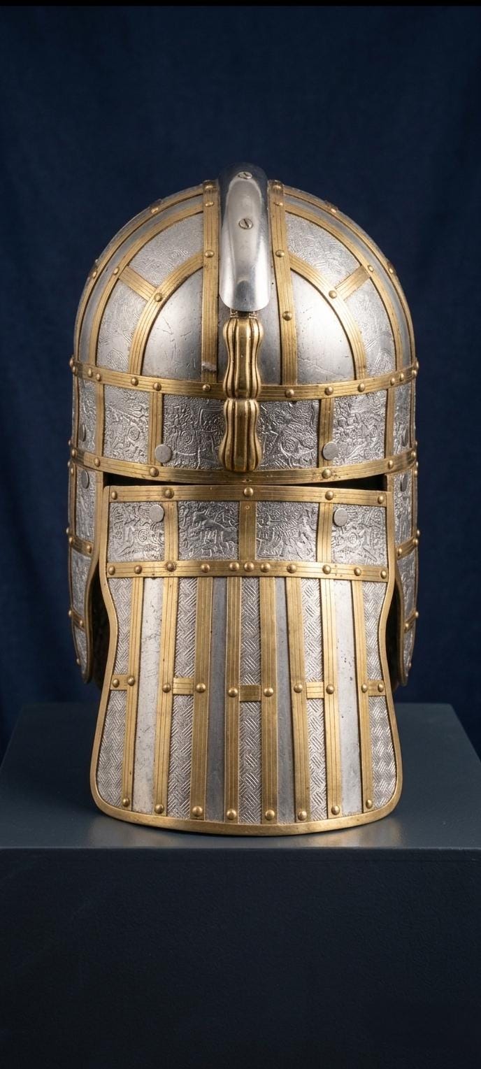 Sutton Display Stand Sutton Hoo Style Anglo Saxon Helmet With Display Stand – Handcrafted ...