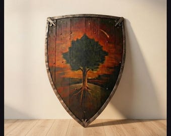 Ser Duncan the Tall Knight Shield – Hand-Painted Elm Tree Fantasy Cosplay Armor