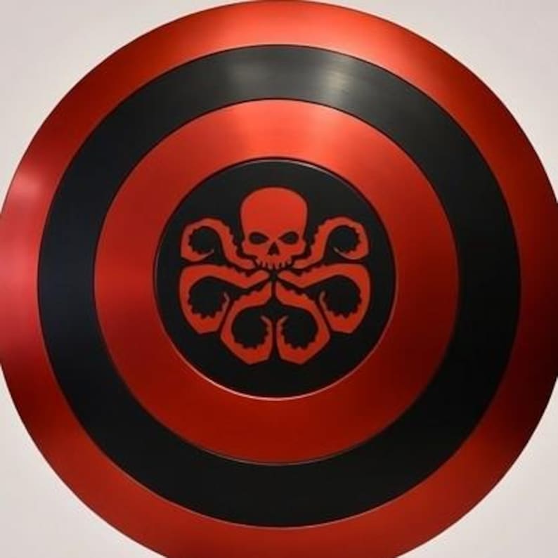 Hydra Captain Shield Metal Replica | 24 Inch steel Cosplay & Display Prop image 3
