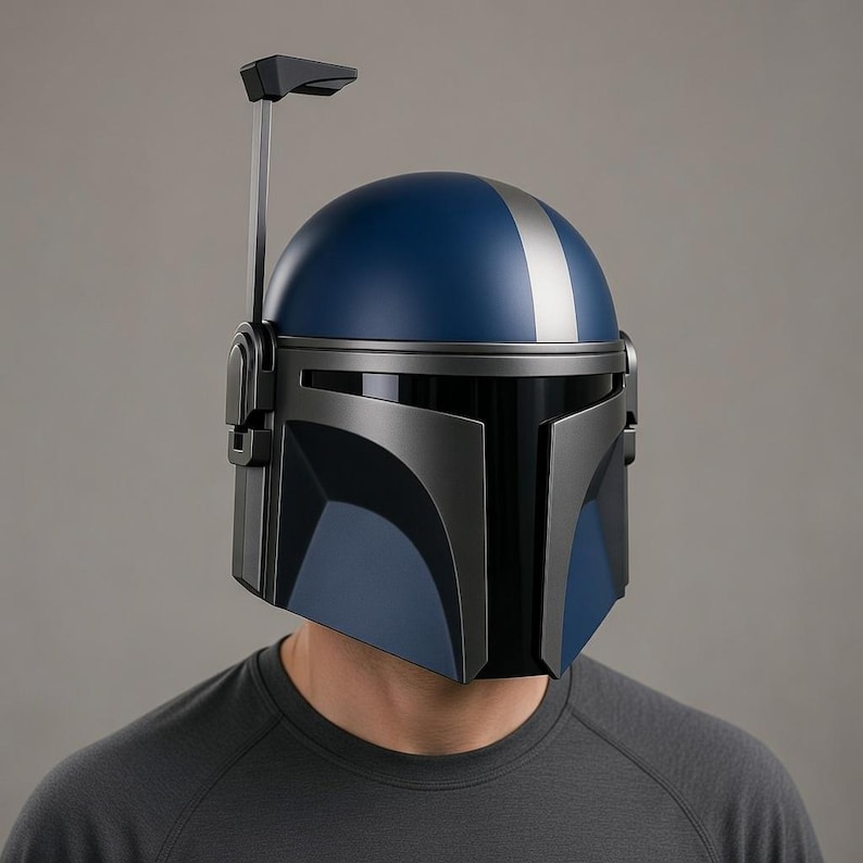 Mandalorian Style Helmet | Sci-Fi Cosplay Armor | Bounty Hunter Inspired Helmet | Space Warrior Prop | Mando Look image 5