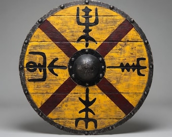 Handmade Viking Shield 24” – Battleworn Norse Style