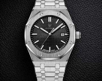 POEDAGAR Curated Automatic Watch – Handpicked Mechanical Timepiece – Premium Gift for Men Date Luminous Waterproof Stainless Steel Men Wrist