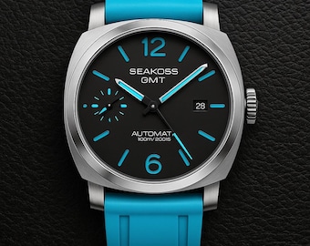 SEAKOSS High Quality GMT Diving Automatic Mechanical Watches Men 1963 ST2557 Seagull Movement 316L Super Luminous Calendar 10Bar Wristwatche