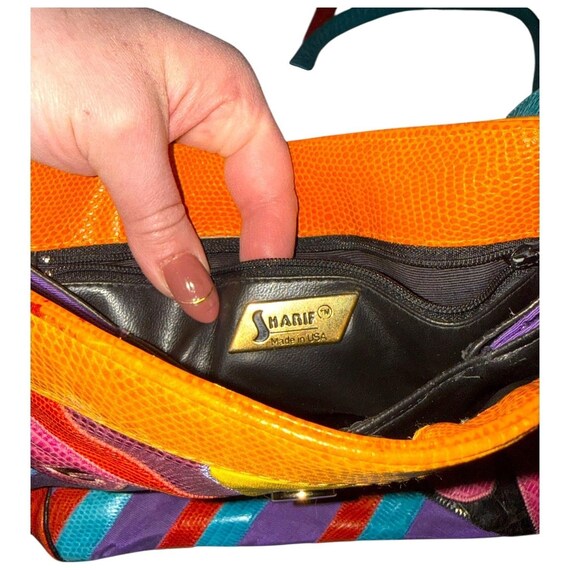 Sharif Patchwork Snakeskin Leather Crossbody Bag … - image 4