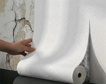 Papel pintado con textura de lino 3D / Paneles de pared de espuma autoadhesivos