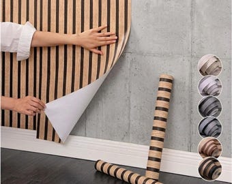 Peel-and-Stick-behang met houtnerf | Waterdichte zelfklevende wandbekleding voor kasten Meubels Accent Wanddecoratie