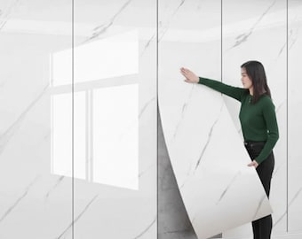 3D-marmeren schuimbehang | Peel-and-Stick-wandpanelen | Zelfklevende waterdichte muurdecoratie | Zachte pvc-accentmuurbekleding