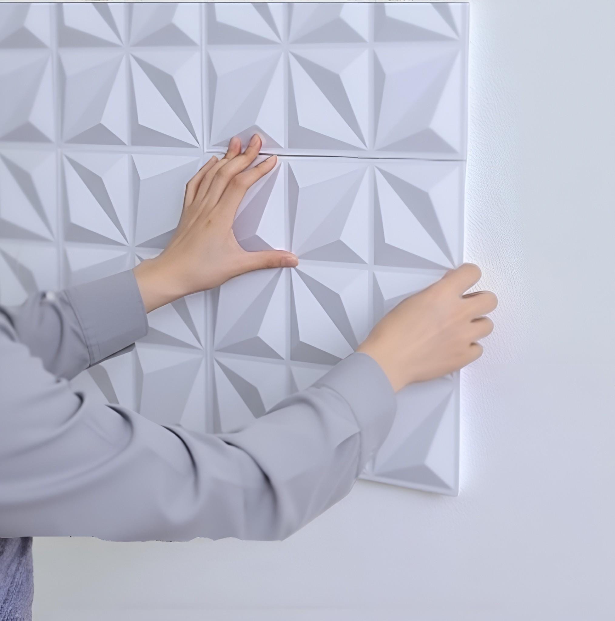 3D Diamond Wall Panels | PVC Textured Wallboard Decorative Wall Panels ...
