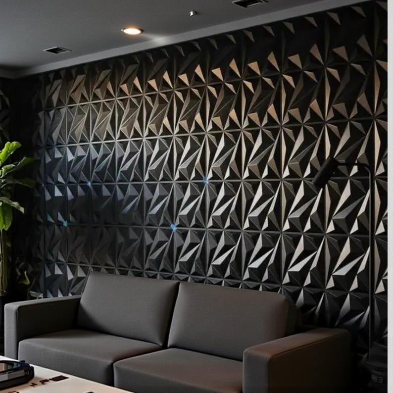 3D Diamond Wall Panels | PVC Textured Wallboard Decorative Wall Panels ...