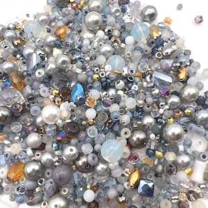 Silver & Gray Glass Bead Soup