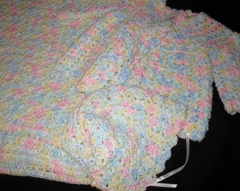 Layette Blanket Sweater and Bonnet SALE