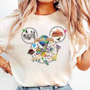 Hollywood Studios Disneyland Vacation Universal, Unisex Tee Hoodie Sweatshirt Romper, Premium DTF Print, Retro Vintage Aesthetic image 1