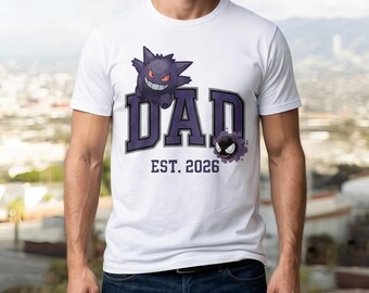 Personalized PokaDad Comfort Colors Shirt, Custom P0kemon Dad Tee, Anime Father’s Day Gift, Pocket Monster Shirt, Custom Dad Tee Gift