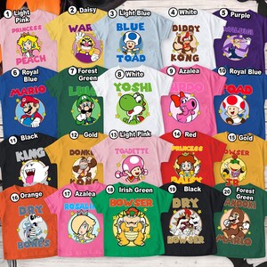 Family Halloween Matching T-shirt, Super Mario Halloween Costume Tee, Group Halloween Matching Shirts, Mario Bros Costumes Idea image 1
