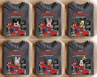 Personalized Vintage Disneyland Spider-Man Brand New Day T-Shirt, Mickey Friends Shirt, Spiderman MCU Tshirt Tee, Disneyland Spider Kids Tee