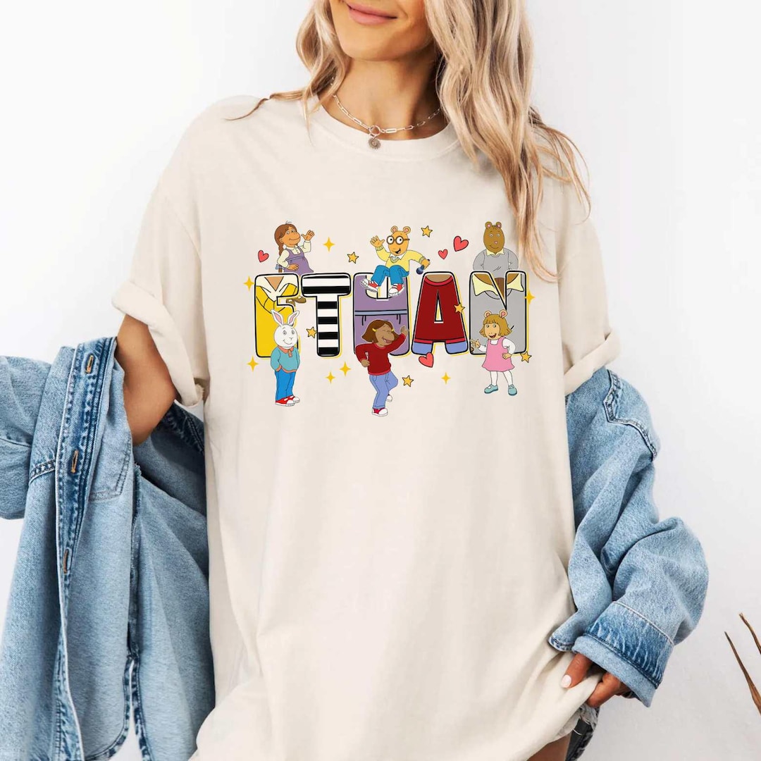 Personalized Arthur Tv Show Comfort Colors Tee, Arthur and Friends T ...