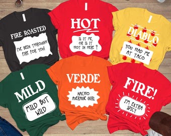 Personalized Taco Bell Hot Sauce Costume Shirt: Group Halloween Matching Tee