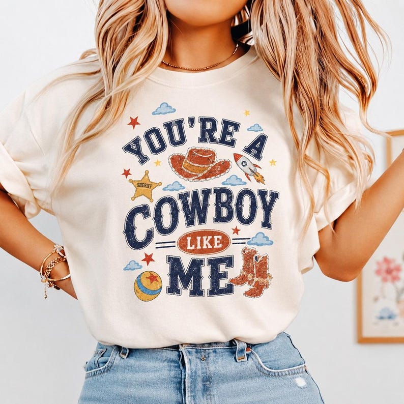I Knew It I Knew You Tee, Cowboy Like Me Shirt, Vintage Western Jessi Toy Story 5, Retro Cowgirl Graphic Gift For Music Fan, Toy Story Lover image 1