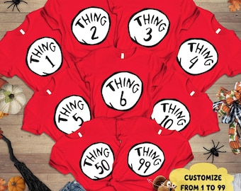 Custom Thing Shirts: Funny Family Matching Tee, Halloween Costume Matching Tee