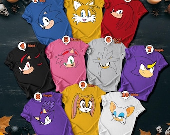 Custom Vintage Sonic the Hedgehog Shirt, Retro Sonic Ring T-Shirt, Sonic Family Matching Tee, Birthday Gift For Kids, Video Game 2026 Shirt