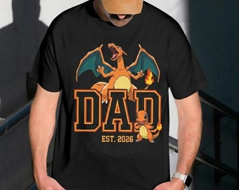 Personalized PokaDad Shirt, Custom Anime Characters Sweatshirt, Anime Father's Day Gift, Birthday Gift For Dad, Pocket Beast