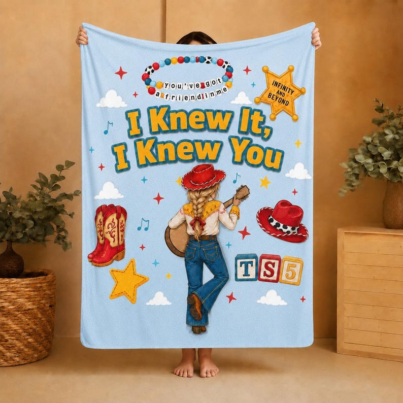 Couverture Toy Story Cowgirl, Je le savais, je te connaissais, Jeté Tay Story, Couverture Toy Story 5 du film Disney, Cadeau pour les amoureux de Toy Story image 4