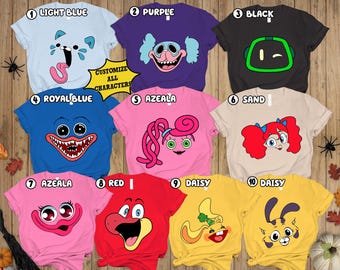 Custom P Playtime Chapter 5 Characters Shirt, Horror Game Fan Shirt, Pppy Playtime Comfort Colors T-Shirt, Gift For Women and Man