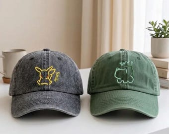 Custom P0kemon Embroidered Hat, Custom Anime Poke Embroidered Hat, Embroidery Anime Hat, Best Gift, Anime Poke, Anime Gift For Him