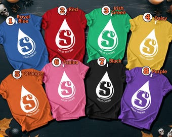 Personalized Fruit Chews Adult Shirt Costume, Trick or Treat, Easy Costumes, Fruit Chews Group Matching Tee