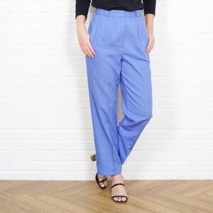 70s High Waist Pants Vintage - Trousers - Straight Leg - Small Medium - S M