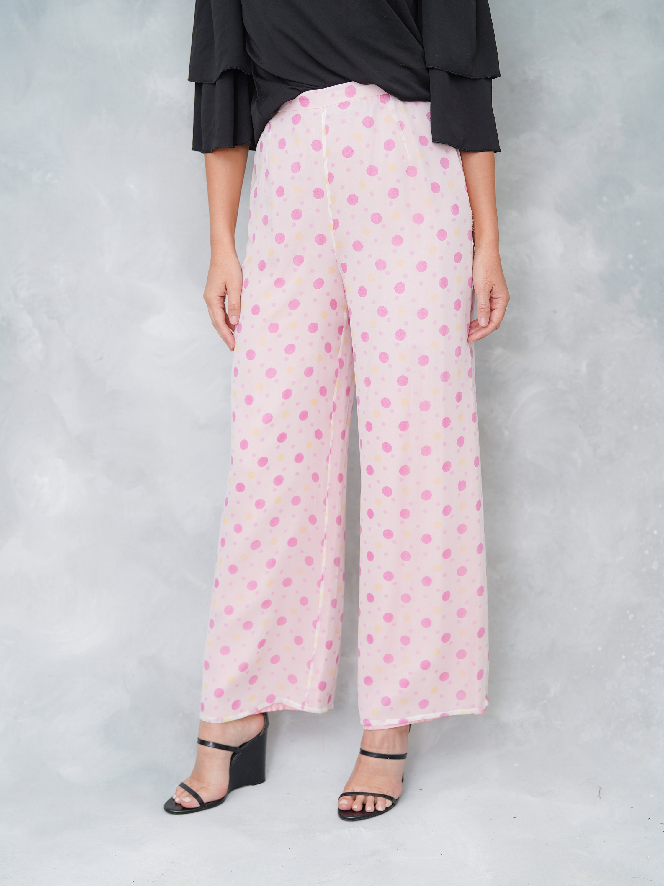 パンツ Peserico Polka-dots trousers Pink 24017373_54039833_1000.jpg