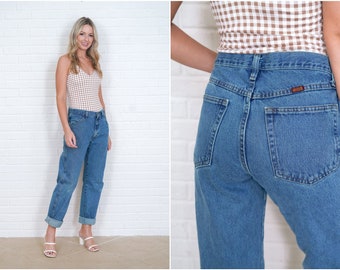 Vintage 90s Blue Jeans High Waist Denim High Waist Straight leg Medium M