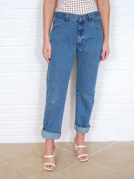 Vintage 90s Blue Jeans High Waist Denim High Wais… - image 9