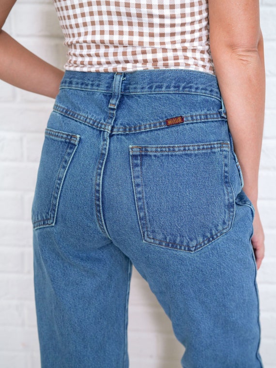 Vintage 90s Blue Jeans High Waist Denim High Wais… - image 8