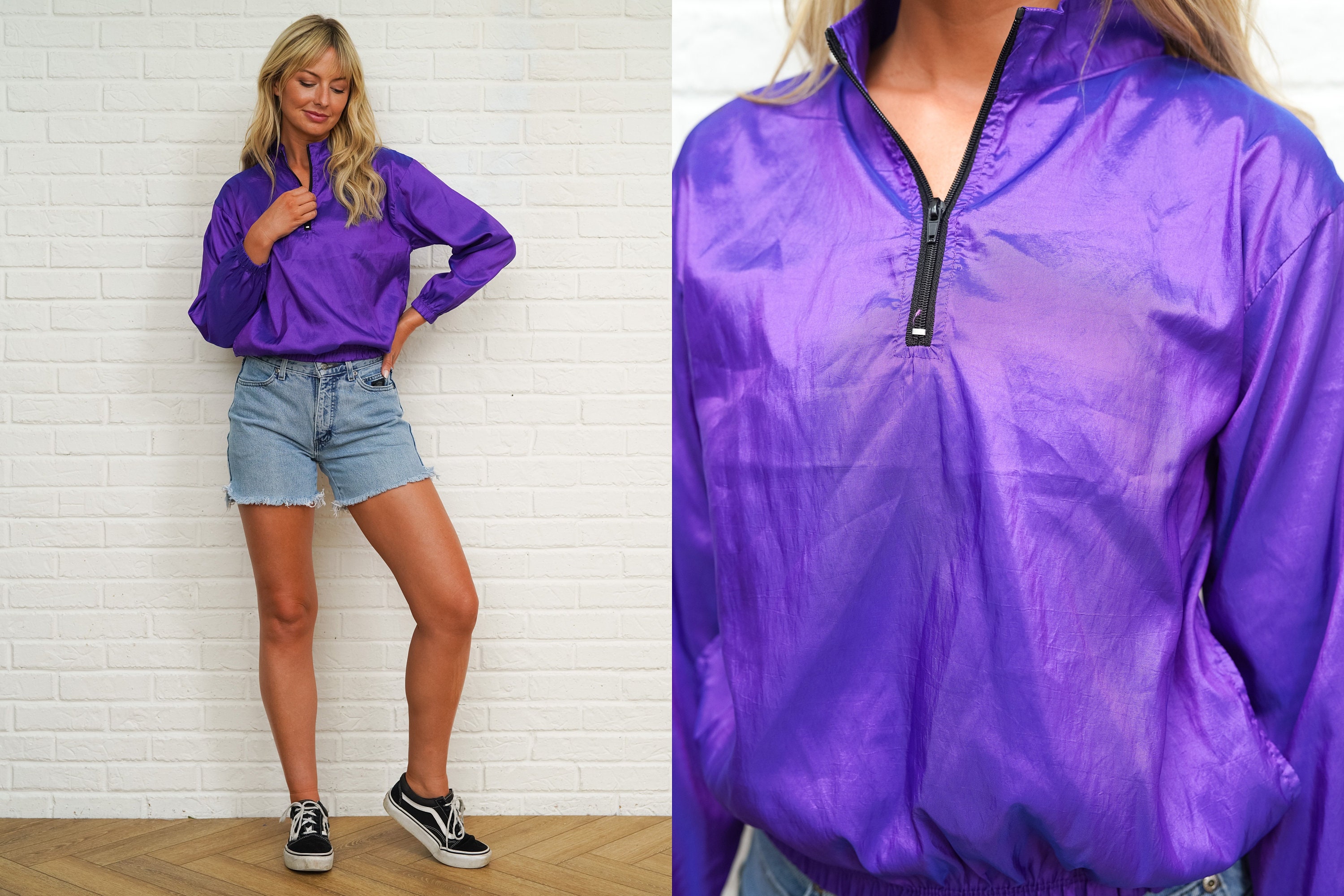 ☆NERDY☆ 22SS Glossy Windbreaker Light Purple Rare Vintage Nike Windrunner Windbreaker Jacket Purple Light