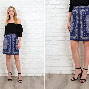 Vintage 90s Bandana Print Skirt