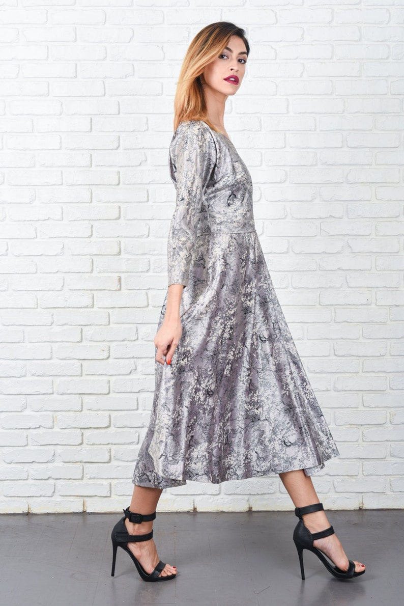 Robe de cocktail Vintage des années 50 partie Floral ...