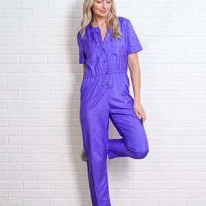 90s Jumpsuit Vintage Retro Button-down SlouchyMedium image 4