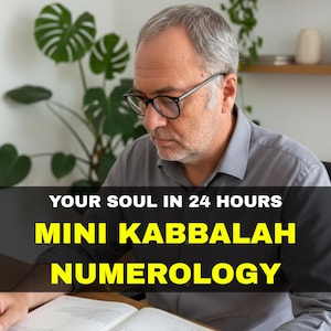 Mini Kabbalah Numerologia / 10 Sefirot Albero della Vita Istantanea / Codici di data di nascita in stile Naam Yoga / Riepilogo PDF + Diagramma