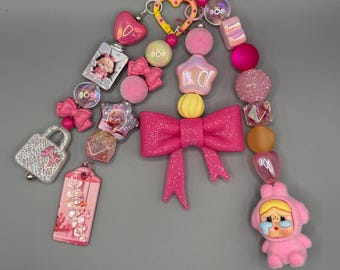 Crybaby Plush Keychain | Handmade Kawaii Beaded Bag Charm