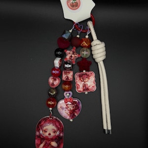 Handmade Gothic Panda Charm – Kawaii Anime Inspired Bag Accessory