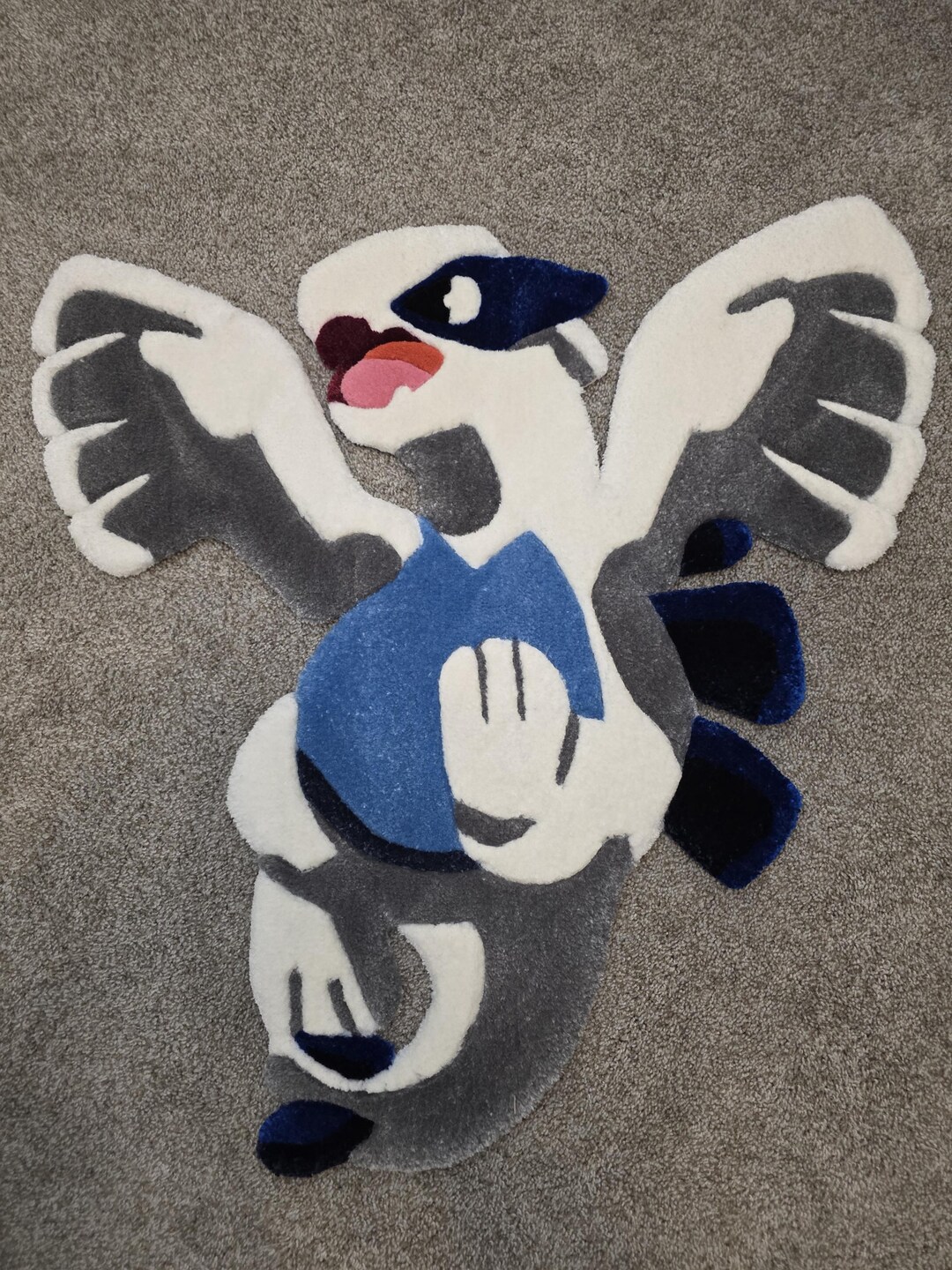 Lugia Pokémon Rug – Handmade Tufted Area Rug | 30x30 Inch Gamer & Anime ...