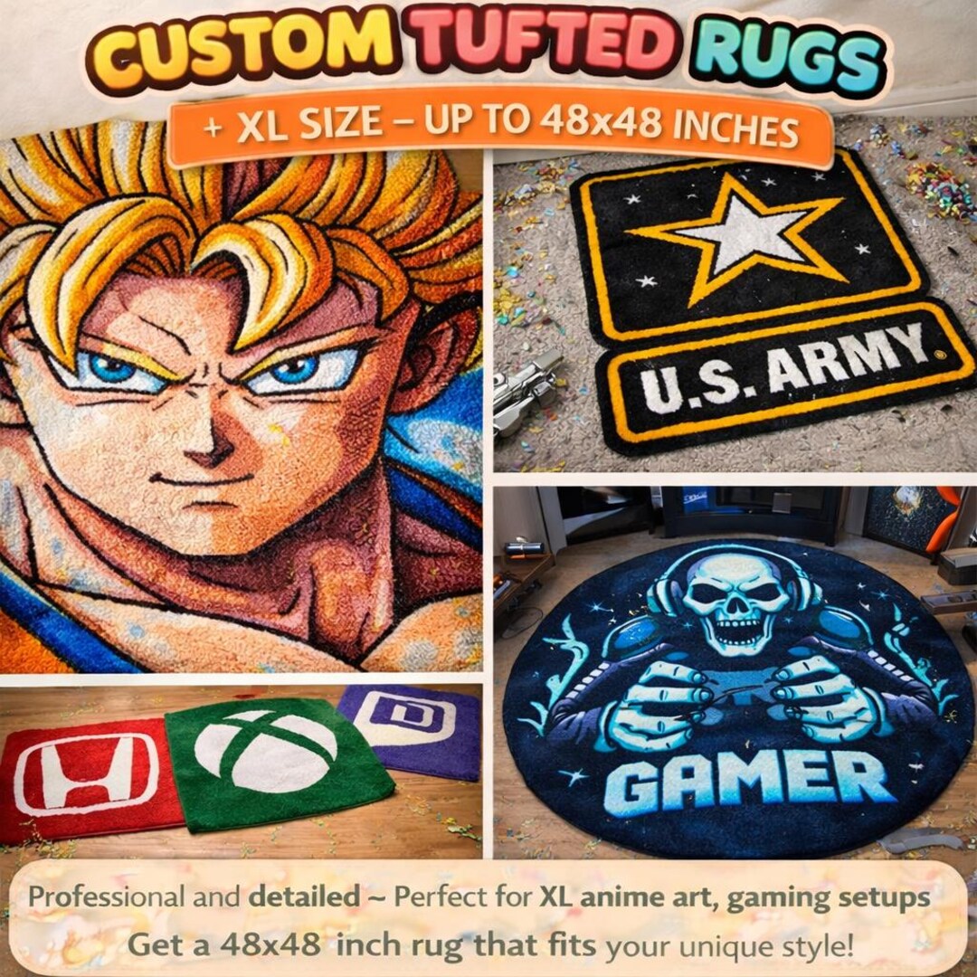 Tuff Customs Rugs X Large Custom Tufted Rug – Handmade Personalized Rug, Made to Order - Etsy