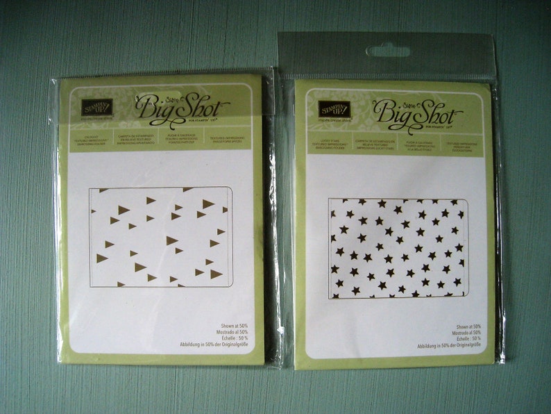 Two Embossing Folders Set Stampin up Big Shot Lucky - Etsy