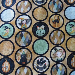 Halloween Whimsy - By the 1/2 Yard - Orange Circles