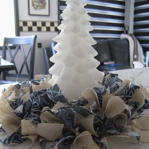 Mini-Lappenkranz - Kerzenhalter - Baumkerze - Winter - Weihnachten